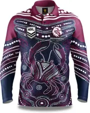 Manly Sea Eagles 2025 NRL Mens Karumba Indigenous Fishing Shirt S-7XL BNWT