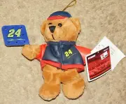 NASCAR JEFF GORDON #24 PLUSH TEDDY BEAR CHRISTMAS ORNAMENT (New With Tags)