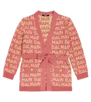 [Balmain Kids] Balmain Kids Intarsia cardigan Y 12 red