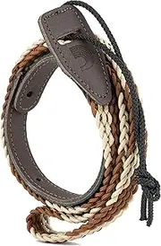 D'Addario Accessories Mandolin Strap - Mandolin Accessories - Braided Mandolin Strap - Brown/Cream