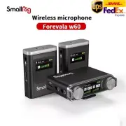 Smallrig Forevala w60 wireless Lavalier Microphone 1 to 2 noise-cancelling Mic