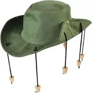 Bristol Novelty BH657 Aussie Outback Unisex Adult Hat with Cork, Army Green, One Size