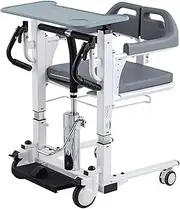 Rolling Walkers Hydraulic Patient Lift Wheelchair Multifunctional Commode Chair with 180° Split Seat Tray Desk and Potty Shower Chair Self-Propelled Wheelchair