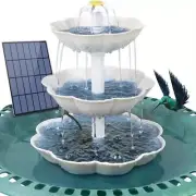 For Birds Solar Bath Water Fountain Detachable Diy Water Landscaping Fountain