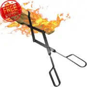 Fireplace Log Tongs 26” Heavy Duty Indoor Firewood Tongs Wrought Iron Log Claw G