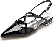 [Minishion] Wedding Party Flats Women Girls Slingback Closed Toe Evening Mules Shoes BR261
