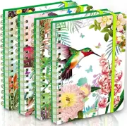 4Pack A5 Spiral Notebook, 120 Lined Pages 8.3X5.7" Hardcover Small Spiral Journa