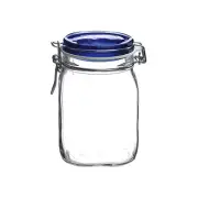 Bormioli Rocco 1L Swing Top Fido Jar | Blue Lid