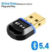 USB Bluetooth 5.4 Dongle Adapter for PC Mouse Keyboard Speaker Music Audio3134