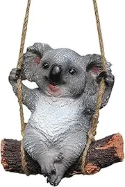 [Generic] Koala Garden Decoration for Tree Branches - Simulated Koala Sculpture, Garden Statue, Cute Lawn Decoration, Swing Koala Sculpture, Outdoor Zoo Decoration, Table Ornament for Indoor Use