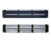 Cat6 UTP Patch Panel 48 Ports 110Type RJ45 Ethernet LAN Network Rack Wall Mount