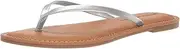 [Amazon Essentials] Women's Thong Sandal, Silver, 8 B US