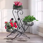 Levede 3-tier Pot Plant Stand 68cm Tall, Heavy Duty Metal Plant Rack Organizer Flower Pot Planter Display Storage Shelf - Indoors, Outdoors, Shelf, Flower Pot, Holder, Garden, Balcony, Tiered, Black