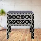 black bone inlay bedside table ,bone inlay bedside ,bone inlay furniture