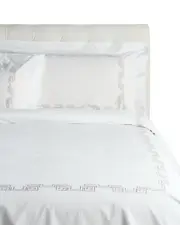 Dea Italian Linens Sinfonia Toscana Greek Embroidered Duvet Set