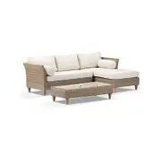 Carolina Outdoor Chaise Lounge With Coffee Table-Right Side Chaise - Harper