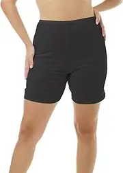 Underworks Womens 100% Cotton Cuff Leg Boy-Leg Brief Bloomers Pettipants Slip Shorts 8-inch Inseam 3-Pack