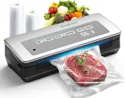 Vacuum Sealer Machine, 90Kpa Powerful Food Sealer with Cutter, 2 Bag Rolls & 5 P
