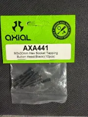 AXIAL-AXA441-M3X30MM HEX SOCKET TAPPING BUTTON HEAD SCREW-10 PCS.