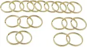 shamjina 20pcsSplit Rings Key 10mm, 12mm, 20mm, 30mm Pack 20 Keyring