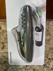 Goodcook Wine Corkscrew with Foil Cutter Two Step Hinged Feature Green Gray S3