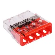 25 x Wago 4-Way Push Wire Connector 24A 2273-204