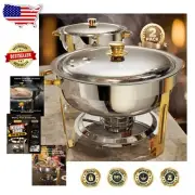 Luxury 2-Pack Chafing Dishes for Parties - Worry-Free Assembly & Insulation