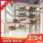 2 3 4 Tiers Layers Bamboo Shoe Rack Storage Organizer Wooden Shelf Stand Shelves