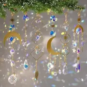 24 Pcs Crystals Suncatcher Christmas Tree Decoration Hanging Crystals Ornamen...