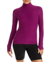 Beyond Yoga Women's Spacedye Captivating Turtleneck Top Purple Size Small