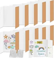 Doubleggs 10 Pack Trifold Poster Boards, 24 x 16 Inch White Poster Board with 160 Sticky Accessories, Foldable Corrugated Cardboard Display Boards for School Projects, Business Presentations
