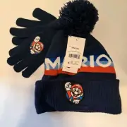 Super Mario Boys Winter Hat And Glove Set New! Toddler one size