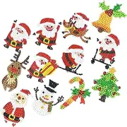 WHAMVOX Cartoon Diamond Drawings Sticker Craft Kit Boys and Girls Toy for Christmas Themed Decor