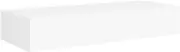 vidaXL Wall-Mounted Floating Shelf with Drawer, Modern Design, Durable MDF and Metal Construction, White, 60x23.5x10 cm