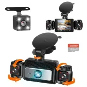 360° Dash Cam Front and Rear Inside,4 Channel Camera FHD 1080P,Front Left Rig...