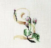 Petite Floral Flowers Hand Painted Needlepoint Canvas 16cnt