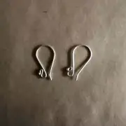 STERLING SILVER FRENCH BALL Earring Hooks (1 inch)