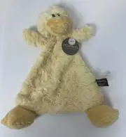 Demdaco Lift The Spirit Yellow Baby Bird Duck Lovey Blanket Plush Toy Rattle 13”