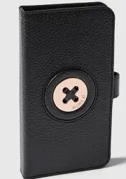 MIMCO Phone Flip Case Cover MIM MAZING iPhone 13-13PRO Black Rose Gold BNWT