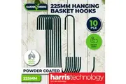 Garden Greens 10PCE Hanging Basket Hooks Powder Coated Easy Hang/Remove 225mm