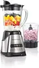 Hamilton Beach 40 oz. 12-Speed Black & Silver Blender with 3Cup Food Chopper Jar