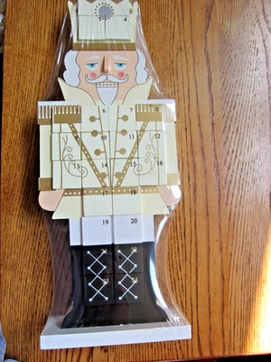NUTCRACKER ADVENT CALENDER-WOODEN-ASHLAND-NEW IN SEAL!