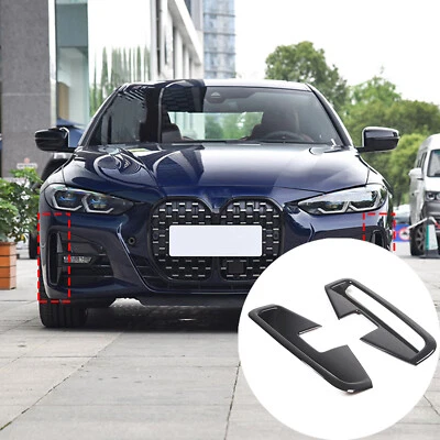 ABS Glossy Black Front Fog Light Frame Trim For BMW 4 Series 2021-2023 (2-door)