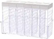 Salt Pepper Shaker Set - 6X Seasoning Containers,Clear Empty Bottles, Condiment Dispenser Set for Picnic Kitchen Outdoor Camping BBQ