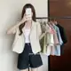 【XIAO ZHAI NV 小宅女】韓版純色短版西裝外套 6色素色襯衫 薄款短袖襯衫 西服 小外套