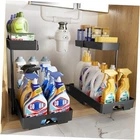 2 Pack Under Sink Organizers and Storage, 2 Tier Pull Out Bathroom Cabinet