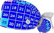 [WOSHJIUK] Working Hat 2 Pack Scrub Caps for Women,Multiplication Table Mathematics,Tie Back Cap Adjustable Scrub Hat