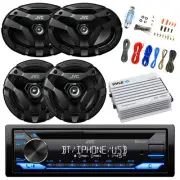 JVC KD-TD72BT 1-DIN CD Receiver, 2x 6.5" Speakers, 2x 6x9" Speakers, Amplifier