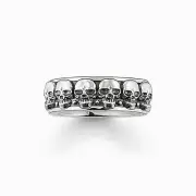 THOMAS SABO Ring Totenköpfe 925 Sterlingsilber Unisex TR1878-001-12 Größe 60