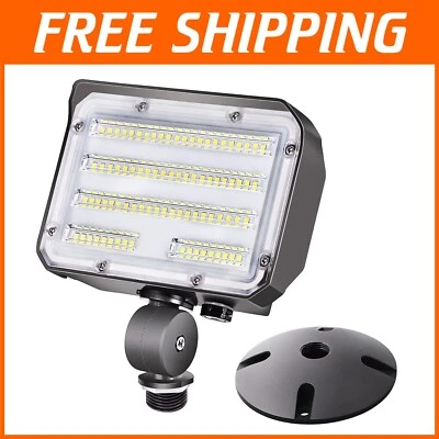 Efficient 60W Outdoor Flood Light with Adjustable Mounting - 300W HPS Equivalent